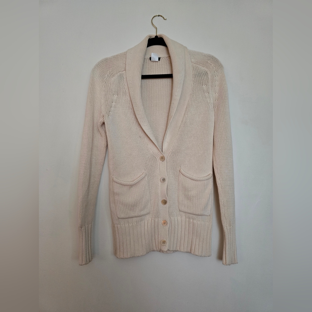 J.Crew Baige Knitted V-neck Silk blend Cardigan.